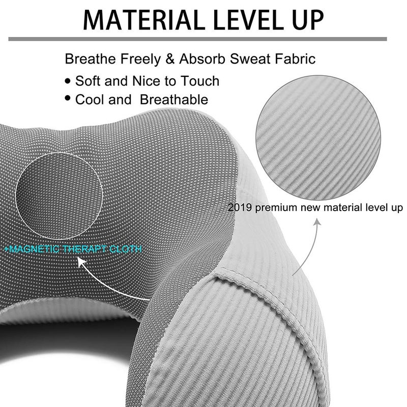 Umerci Travel Pillow, Memory Foam Neck Pillow with 360-Degree Head Support Comfortable Airplane Pillow with Storage Bag Lightweight Traveling Pillow for Sleeping, Car, Train, Bus and Home Use(Gray) - Image 3